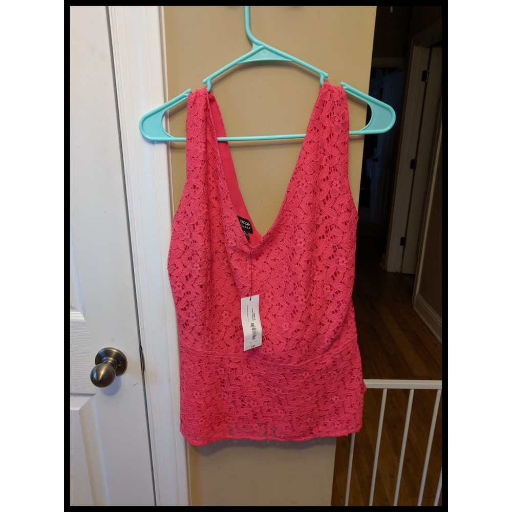 NWT NICOLE MILLER TEXTURED TOP SIZE XL